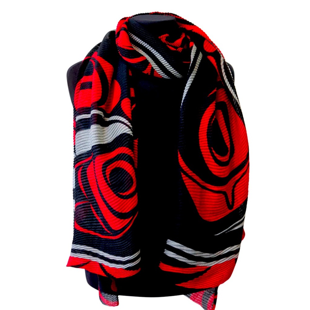 Red/black/grey Native Northwest eco- scarf